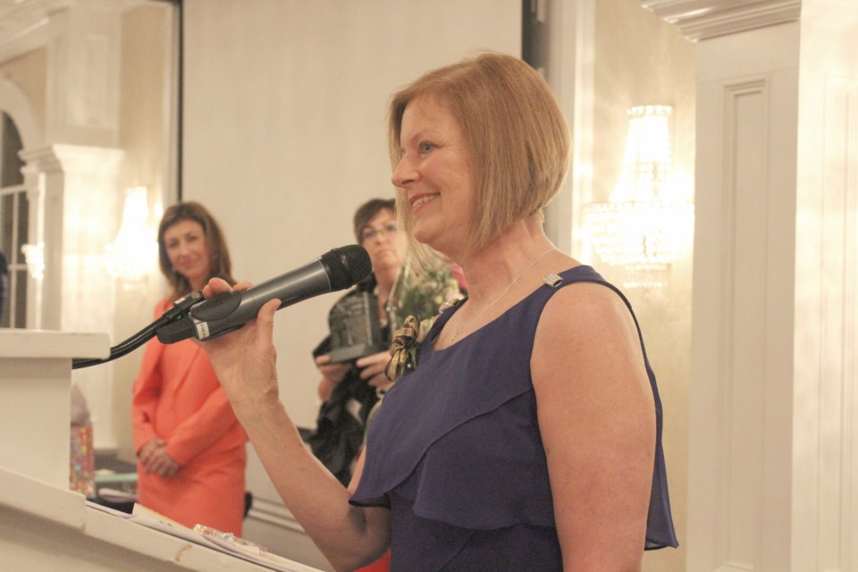 Carolyn Jones was named Nelle Carter Woman of the Year during the Orillia Business Women's Association's 27th annual awards gala Wednesday night at the Best Western Plus Mariposa Inn and Conference Centre. Nathan Taylor/OrilliaMatters