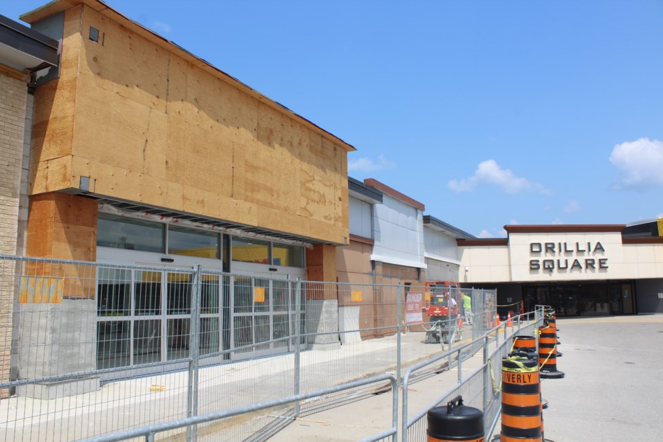 This will be the new main entrance to the Orillia Square mall. Nathan Taylor/OrilliaMatters