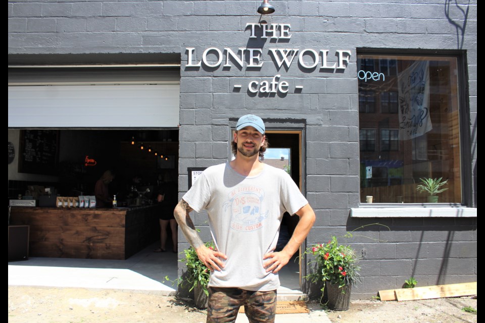 Max Lamontagne opened The Lone Wolf Café in downtown Orillia on Friday. Nathan Taylor/OrilliaMatters