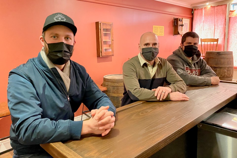 From left: Simon MacRae, Darcy MacDonell and Joel Bennett are shown at Picnic Snack Bar and Provisions.