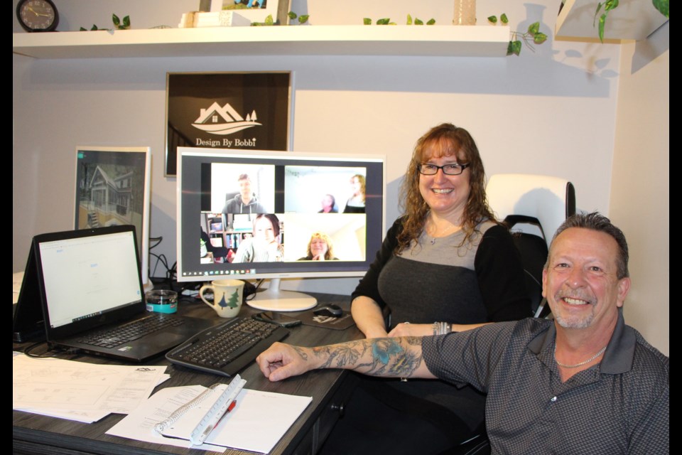 Bobbi Leppington and Steve Rossiter, co-owners of a small architectural design firm, have expanded their business, thanks to a loan from the CDC that helped them purchase computer equipment needed to set up their new staff team in home offices. 