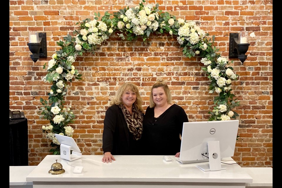 Shelby Stock and her mother, Tami Williams, are shown at the new home of StoneBridge Design Co. and Ever After Bridal Boutique, their new store in downtown Orillia. Contributed photo