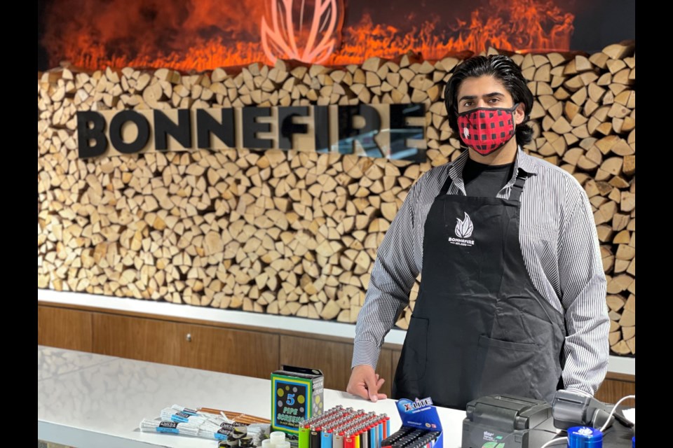 Joey Khan is the general manager of Bonnefire, the fourth cannabis store in Downtown Orillia. 
