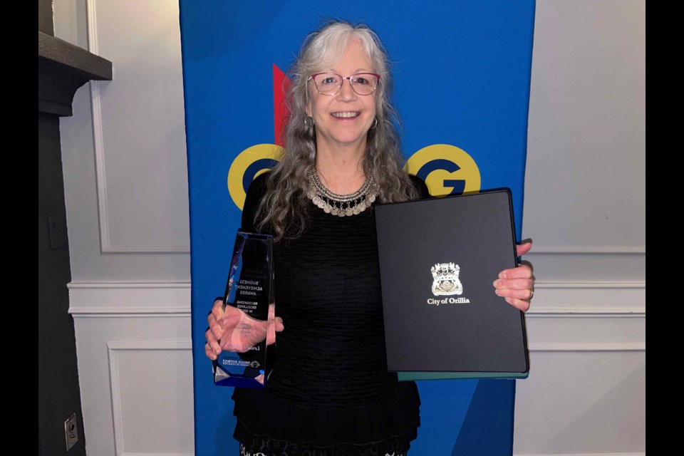 Leslie Fournier was the recipient of the Chris Bellchambers Award at the Orillia & District Chamber of Commerce Business Achievement Awards on Thursday evening. 