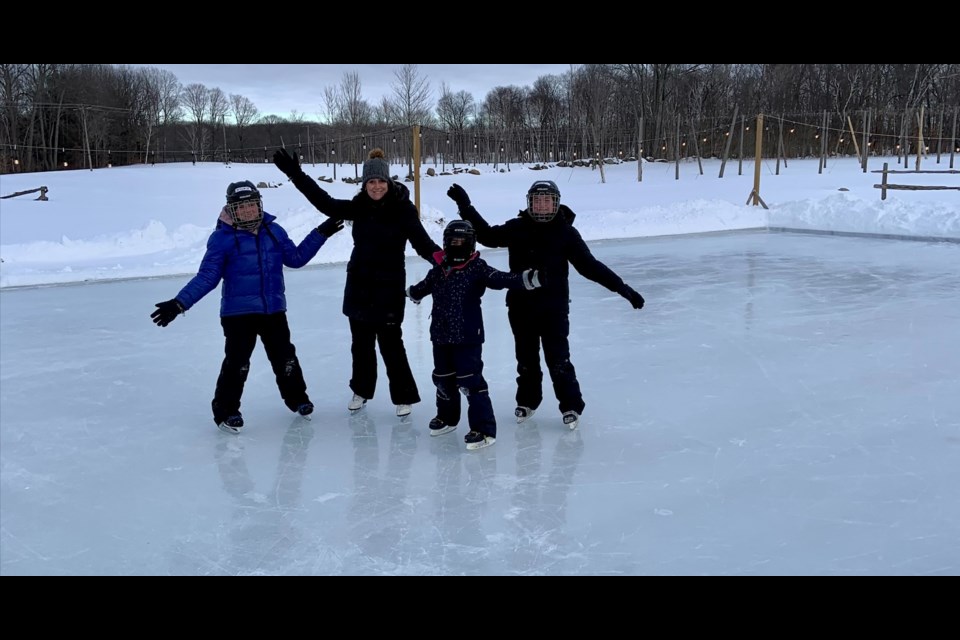 Quayle's Brewery, near Coldwater, opened a new outdoor skating rink Friday. The rink is free and open to the public.