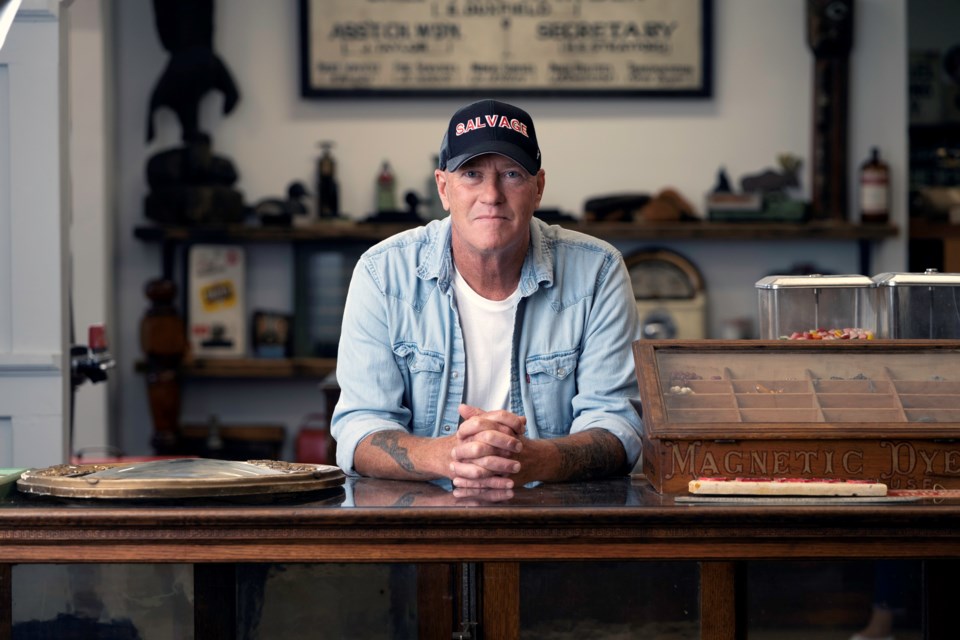 Orillia salvage expert Ted Finch is the star of Salvage Kings. He is pictured inside his home base, the former Orillia train station on Front Street.