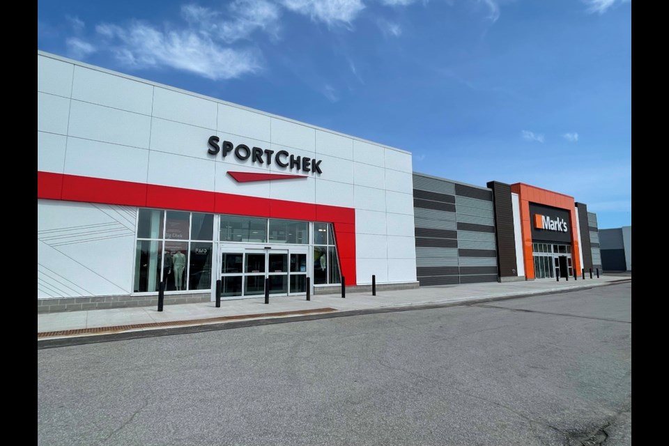 Orillia's Sport Chek and Mark's have moved from west Orillia to the Orillia Square mall and Canadian Tire.