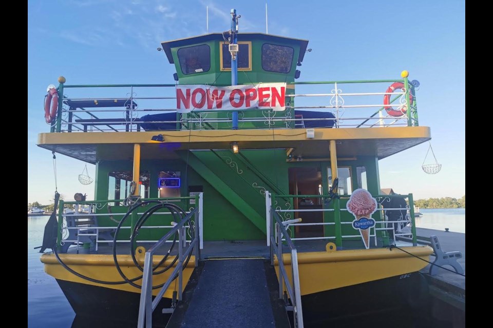 The Island Princess Tiki Barge is now open at the Port of Orillia for the summer season.