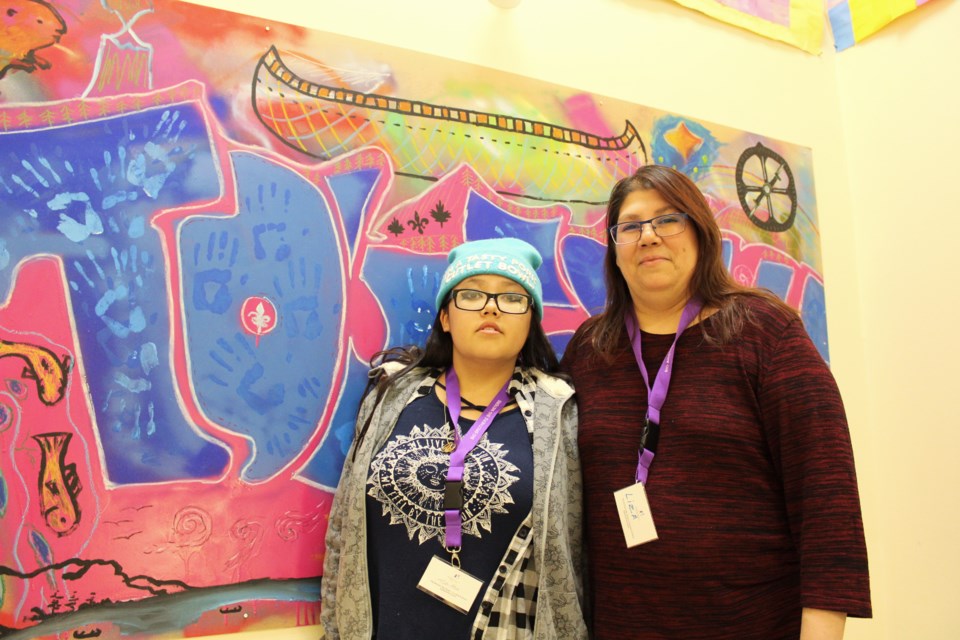 Tabitha and her mother, Liza, spoke Wednesday at Big Brothers Big Sisters of Orillia and District's Volunteer and Donor Appreciation Event at the Orillia Museum of Art and History. Nathan Taylor/OrilliaMatters