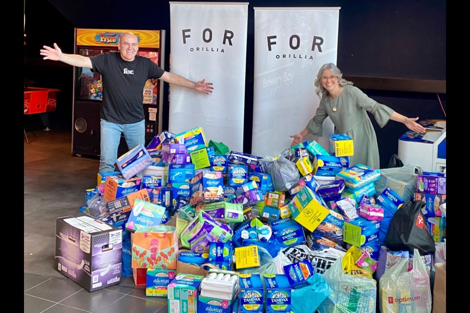 Connexus Church recently collected feminine hygiene products to be donated to The Sharing Place Food Centre and the Barrie Food Bank.