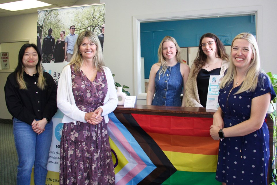 Simcoe North MPP Jill Dunlop, second from left, paid a visit to the Big Brothers Big Sisters of Orillia and District office to see how staff used an Ontario Trillium Fund Grant. Pictured is BBBS summer student Ana Tania, Cearia Watton-Somersett, mentoring coordinator, Haleigh Payne, fundraising and community development coordinator and Miranda Chaffey, executive director.