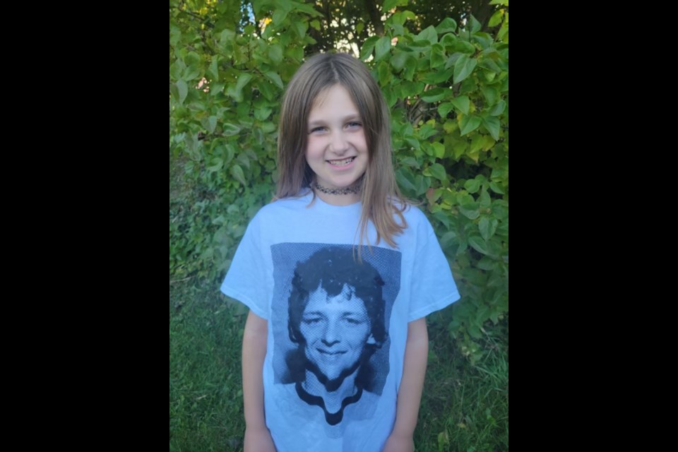 Inspired by her papa, Bri Bergman raised $1,400 for the Terry Fox Foundation. 