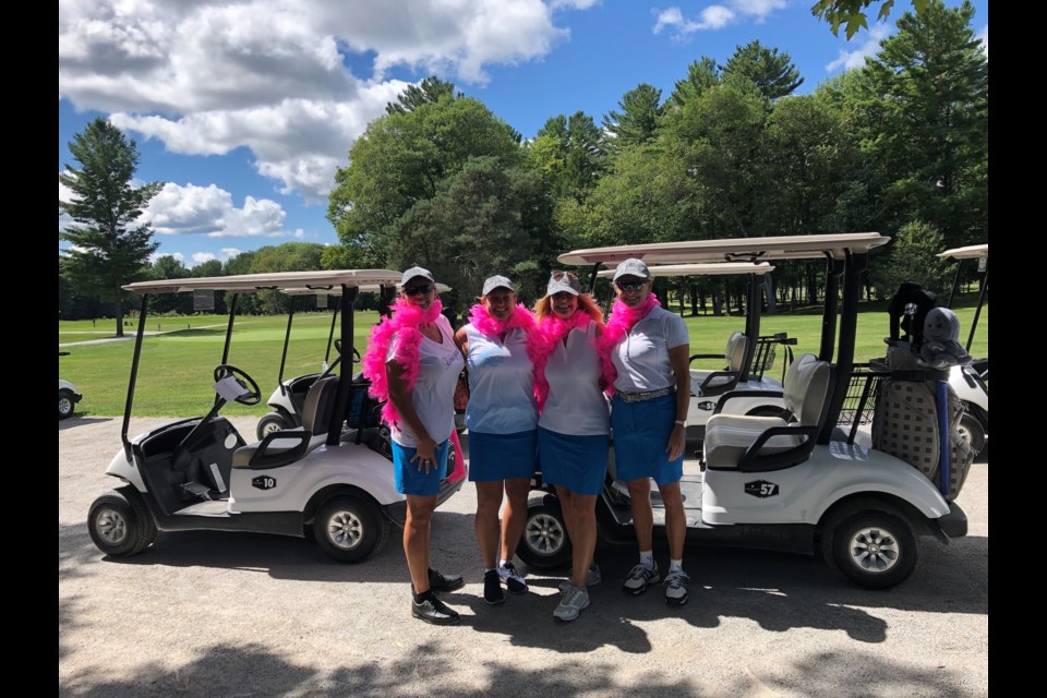 The Divot Divas participated in a previous fundraising golf tournament for Mariposa House Hospice.