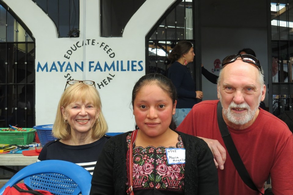 Paso Por Paso members Faye and Bob Goodwin, of Orillia, are shown with the student they support in Guatemela. Contributed photo