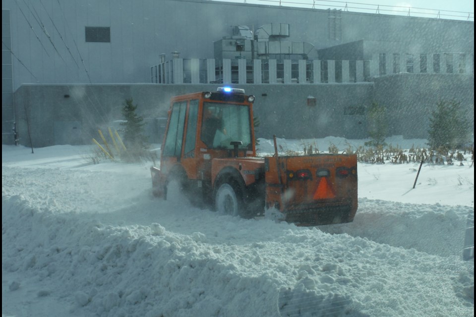 The city has six sidewalk plows that are used to clear snow from about 120 kilometres of sidewalks throughout the city.