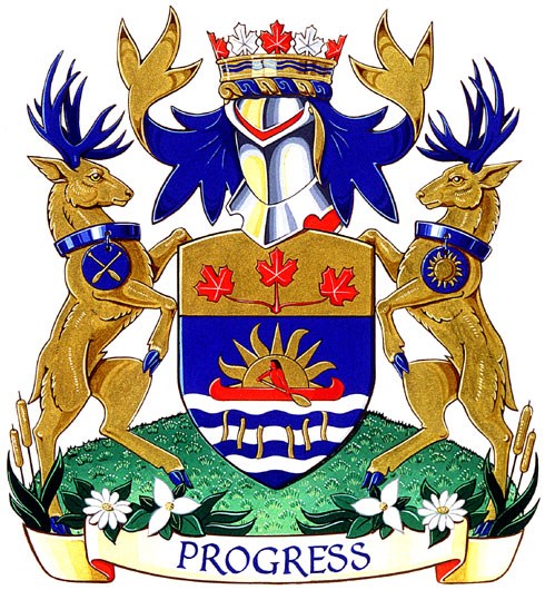 The city, after consultation with Rama First Nation, wants to alter its coat of arms but, more than two years later, the process is ongoing.