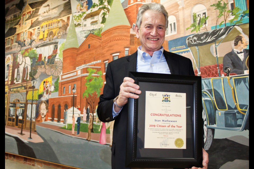 Stan Mathewson has been named Orillia's 2019 Citizen of the Year. He is shown at city hall, where the announcement was made Monday. Nathan Taylor/OrilliaMatters