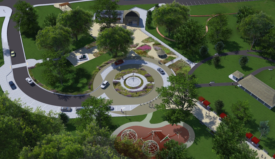 This rendering, presented to city council earlier this year, shows the vision of the Terry Fox Circle endorsed by city councillors. A citizens group is opposed to the move.