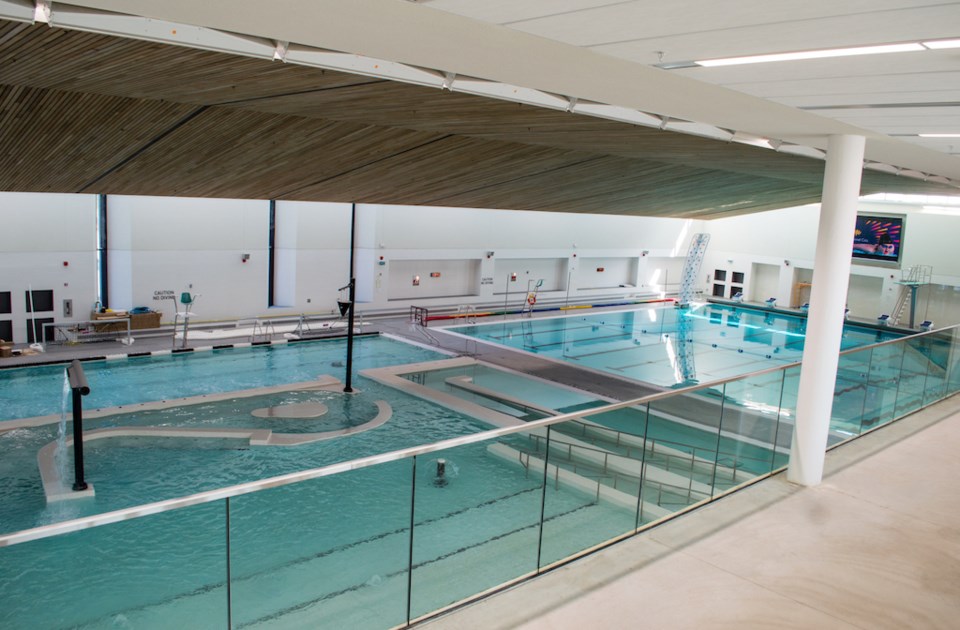 recreation centre tour pools overhead