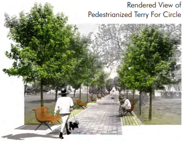 terry fox circle pedestrianized rendering