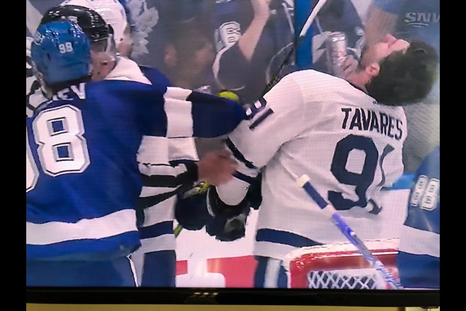 Perhaps if a teammate had sought retribution for this hit on Toronto captain John Tavares by Tampa’s Mikhail Sergachev, the team’s game four lapse would have been different, laments columnist.