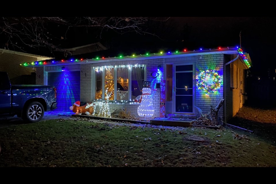 This house on Birch Street is already decorated for Christmas. The Chamber of Commerce is urging people to Light Up Orillia this festive season. Contributed photo