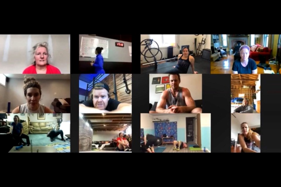 CrossFit Orillia is using Zoom video conferencing to continue to train athletes during these trying times. Contributed photo