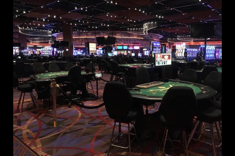 The gaming floor at Casino Rama is empty following the forced closure of the facility on March 16.