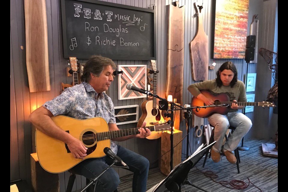 Ron Douglas and Richie Benson perform during Thursday’s Essential Concert Series show to benefit Soldiers’ COVID-19 Emergency Preparedness Fund. Contributed photo