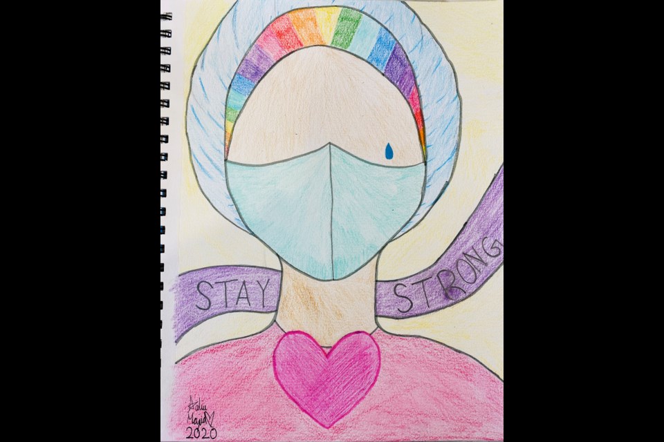 This drawing was gifted to the hospital by a former patient. “Hope you all are staying safe and healthy! The kids have been making some crafts to share with our first-responder families and friends. My granddaughter made this for the hospital staff. Hope it brings a smile to their faces! Stay safe and stay strong!" Contributed photo