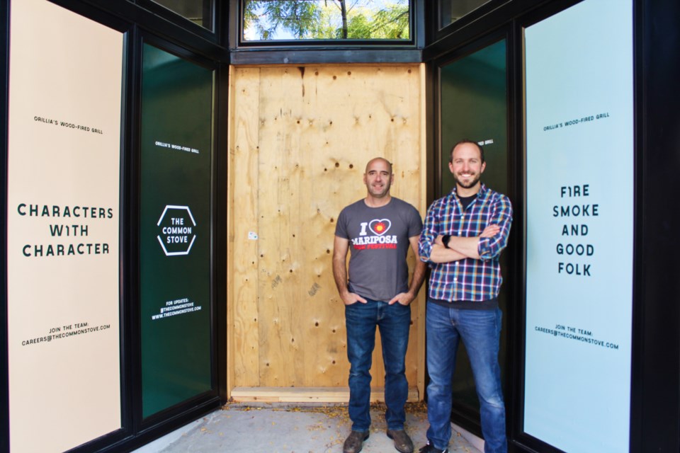 Darcy MacDonell, left, and Simon MacRae are the owners of The Common Stove, a new restaurant that will be opening in the former Swinton building at 27 Mississaga St. W. Nathan Taylor/OrilliaMatters