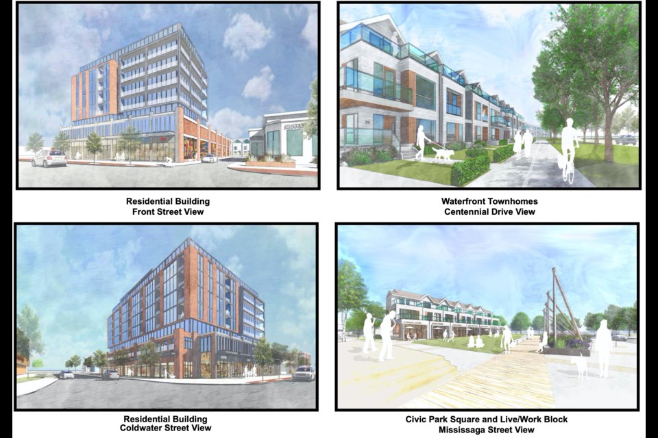 This image shows some of FRAM Building Group's proposed buildings planned for Orillia's waterfront. The city has selected FRAM to develop the property near Lake Couchiching.