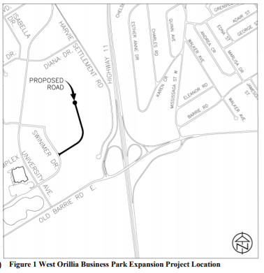 west orillia business park project map