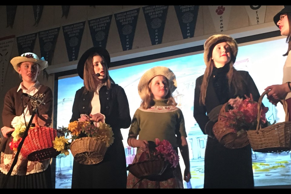 Forty students from Grade 4-8 will be on the stage Tuesday and Wednesday night at Marchmont Public School to present Olivia!, a spin-off of the musical, Oliver. Contributed photo
