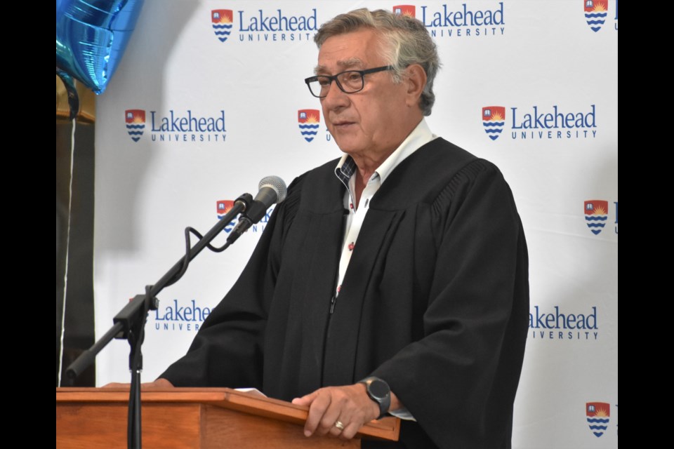 Orillia City Councillor Ralph Cipolla speaks to Lakehead students at their orientation weekend kickoff. He says ensuring Orillia is an affordable place to live is his top priority. OrilliaMatters File Photo