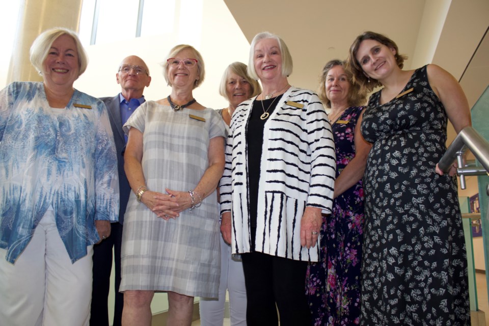 Members of the advisory committee who helped launch a new chapter of the Third Age Learning group in Orillia are shown. From left: Anne Hilliard, Scott Maclagan, Natalie Little, Barb Jones, Liz Rayfield, Mary Hick and Linda Rodenburg.  Jaclyn Bucik photo