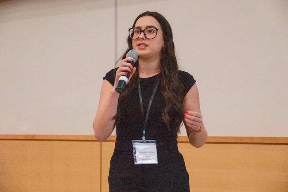 Madeline Fabiano represented Lakehead University during the Three Minute Thesis competition on Wednesday morning. 