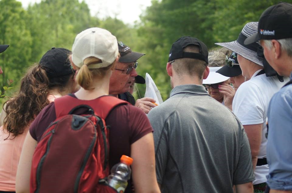 Orillia naturalist Bob Bowles, centre, talks to students Sunday at the Carden Alvar. The 30 students graduated Sunday from the Ontario Master Naturalist Program pioneered by Bowles.