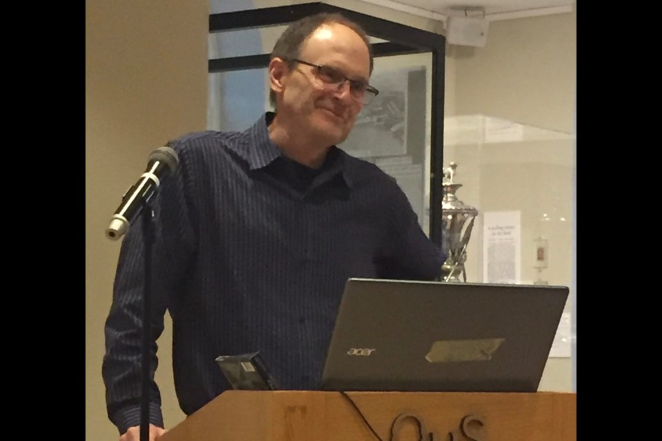 Guest Speaker, Dr. Chris Decker, spoke about legendary pianist Glenn Gould's connection to the area at the recent History Speakers Evening at the Orillia Museum of Art and History.
