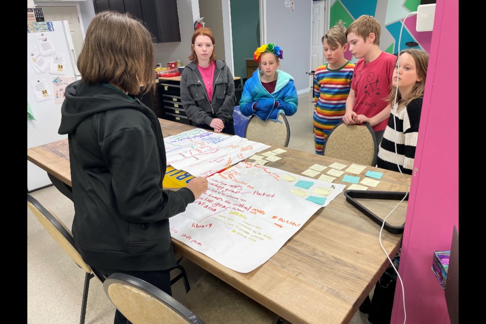 Members of the Rainbow Initiative met at the Orillia Youth Centre on Saturday  to discuss ideas around connecting youth with seniors and making the skate park more accessible.