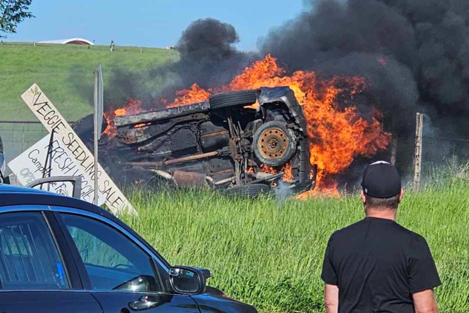 A two-vehicle crash occurred Wednesday afternoon at Line 8 and Old Barrie Road in Oro-Medonte.