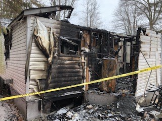 Barb Blaedow-Tabbert lost almost everything when the cottage she rented in Severn Township went up in flames Monday. Supplied photo