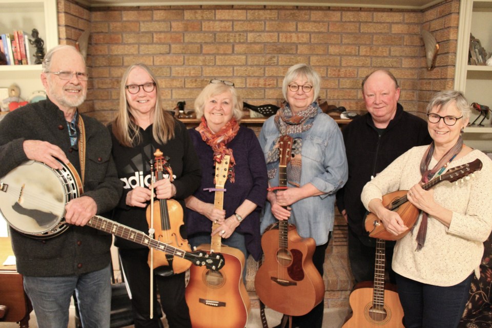 Alex includes, from left, Gord Ball, Fay MacKenzie, Pauline Gordon, Margaret Pomeroy, Brad Emmons and Susan Charters. Absent: Don Evans and Alan Cooper. Nathan Taylor/OrilliaMatters