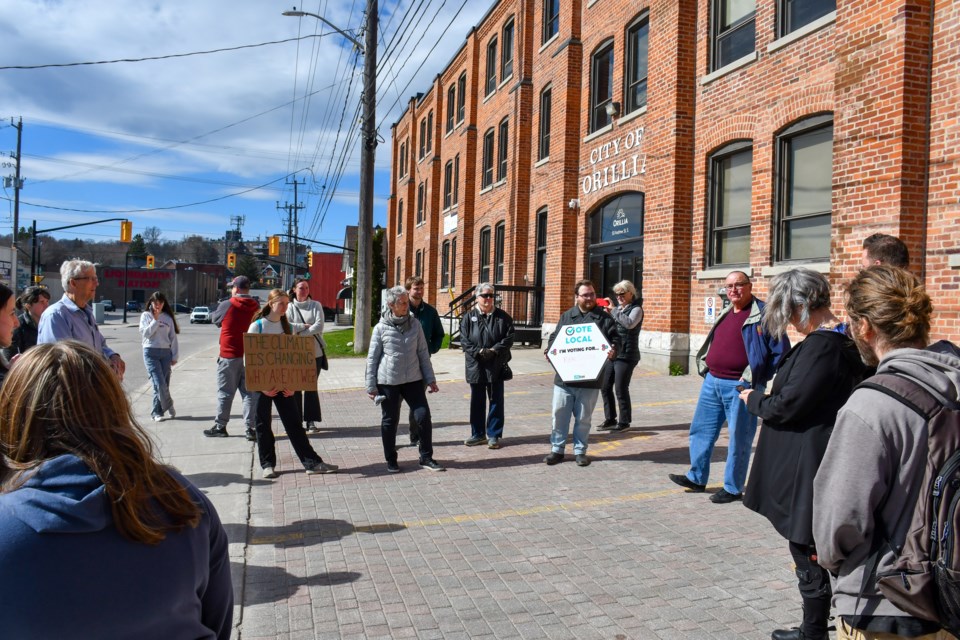 Sustainable Orillia's Youth Council hosted a rally Monday outside city hall to have their voices heard on behalf of a sustainable planet.