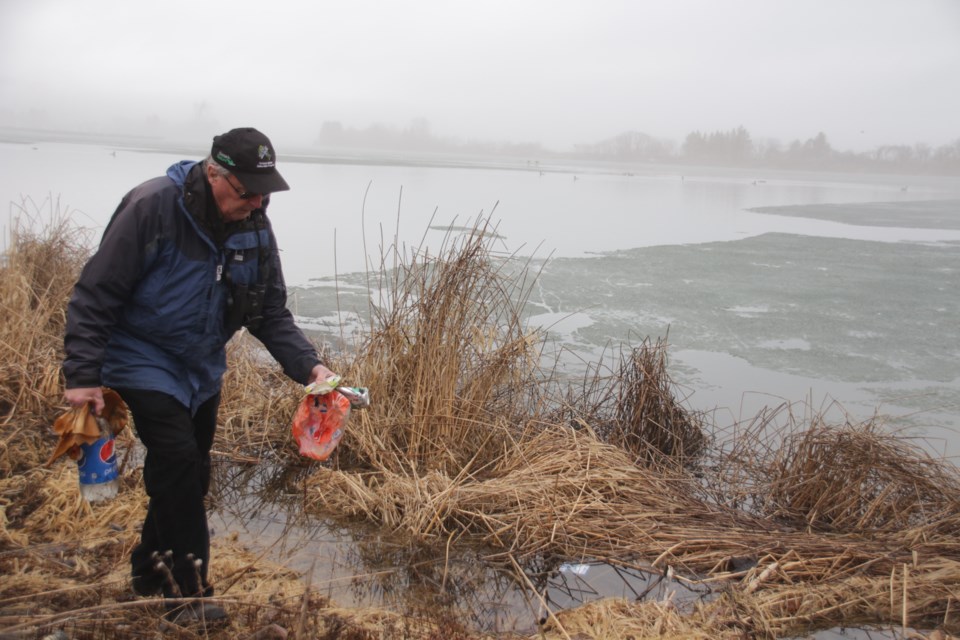 Bob Bowles, a local naturalist, has been involved in annual spring cleanups of Lake Couchiching for years and has been studying ice in and out for a quarter of a century.  Mehreen Shahid/OrilliaMatters