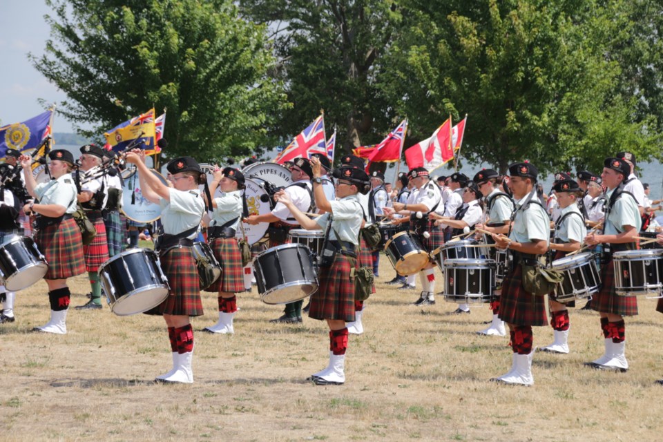 Drummers showed off their skills as they played for hundreds of people in the crowd. Mehreen Shahid/OrilliaMatters