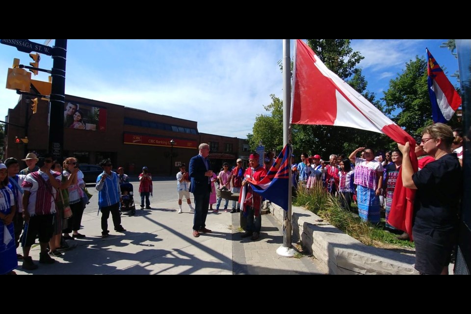 Mayor Steve Clarke was on hand for Monday's Karen flag raising at the Orillia Opera House. Supplied photo