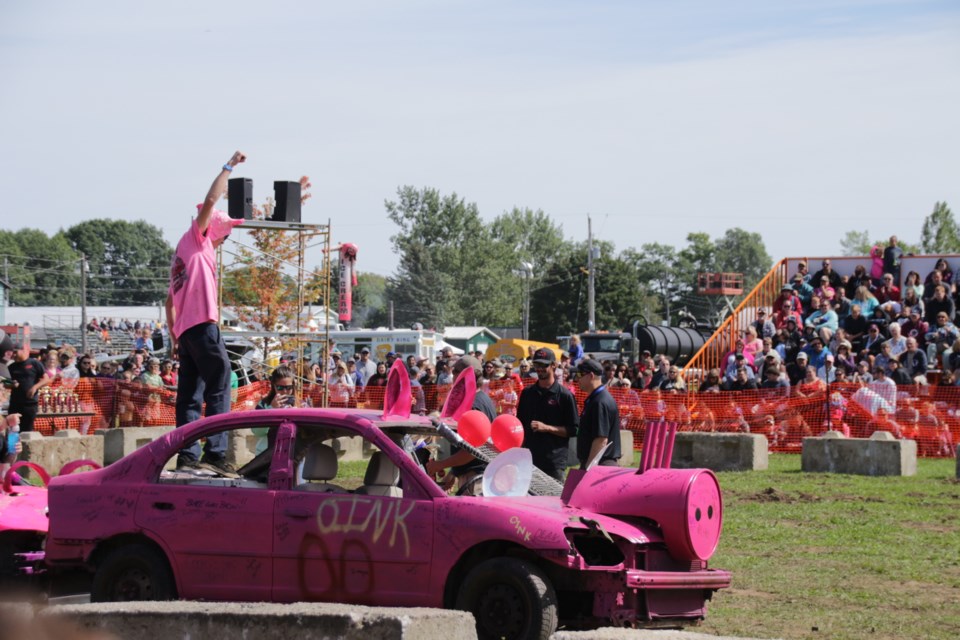 This little piggy took home first prize for best looking car at the Orillia Fall Fair’s demolition derby last year. The event is always one of the most popular at the annual fair at ODAS Park. Mehreen Shahid/OrilliaMatters