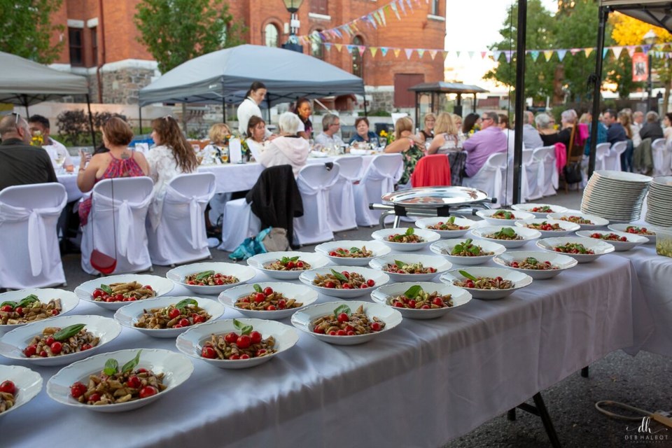 There were 125 diners at the second annual Downtown Orillia Farm to Table Dinner Saturday night. Deb Talbot photo