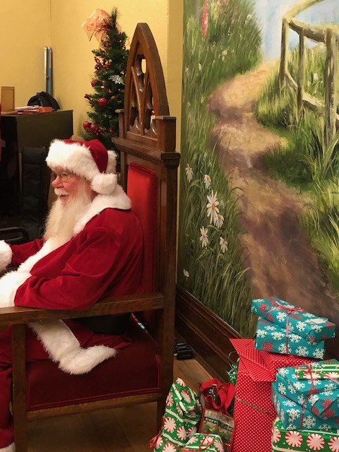 Santa made a visit to the Couchiching Jubilee House Christmas party. Supplied photo
